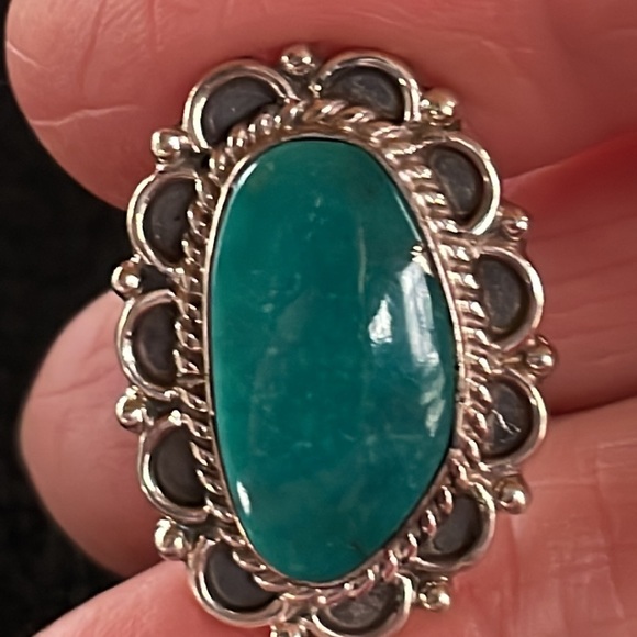 Turquoise & Sterling Earrings - Picture 3 of 5